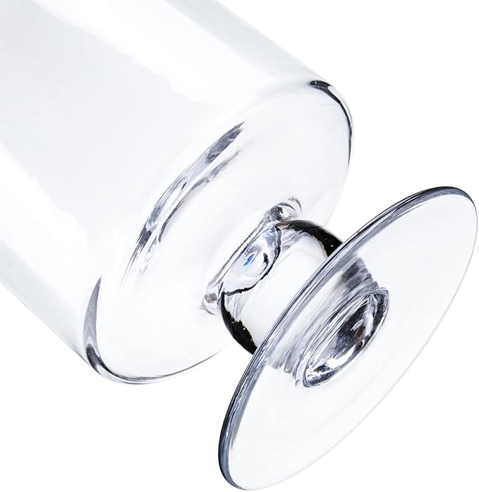Glass Apothecary Jars, Clear Candy Bowl Dishes Holder Elegant Storage Buffet Display, Decorative Wedding Candy Organizer Canisters (Height: 17" Body: 4")