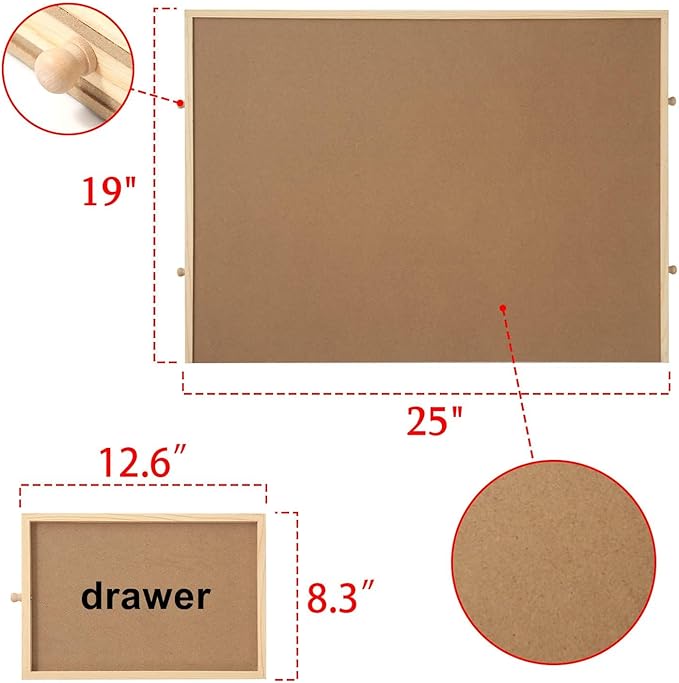 Puzzle Board with Drawers for 500 Piece Puzzle,25 x 19 Inch Wooden Jigsaw Puzzles Table for Adults, Game,Organizer,Storage,Accessories