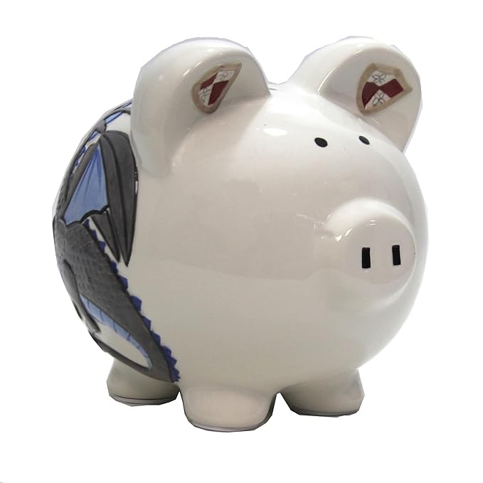 Child to Cherish Ceramic Piggy Bank for Boys (Mythical Dragon)