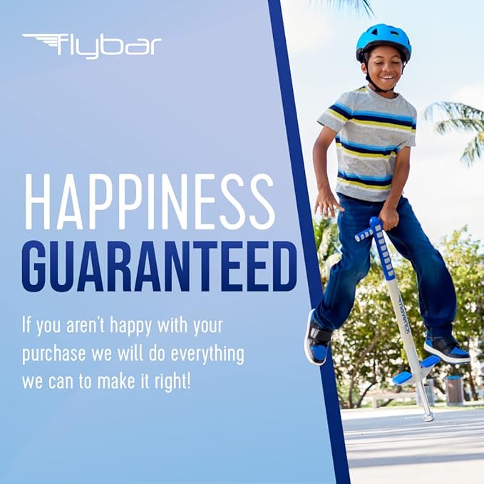 Flybar Maverick Pogo Stick for Kids Ages 5+, 40 to 80 Pounds, Perfect for Beginners, Easy Grip Handles, Anti-Slip Pegs, Outdoor Toys for Boys and Girls