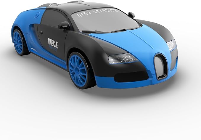 Remote Control Car RC Drift Car 2.4GHz 1:24 Scale 4WD 15KM/H High Speed Model Vehicle with LED Lights Drifting Tire Racing Sport Toy Car for Adults Boys Girls Kids Gift 2Pcs Rechargeable Batteries