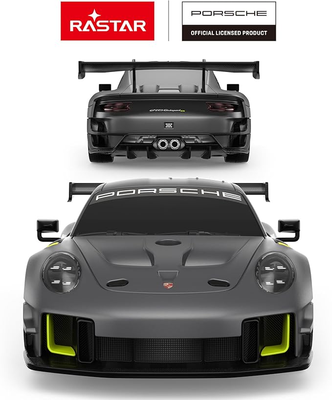 RASTAR Porsche 911 GT2 RS Model Car, 1:24 Scale RC Porsche 911 GT2 RS Clubsport 25 Remote Control Car for for Kids Adults, RC Sports Supercar Grey
