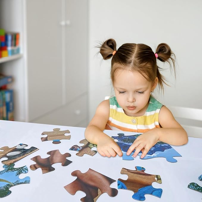 Jumbo Floor Puzzle for Kids, Dinosaur Puzzle for Kids Ages 4-8, 48pcs Jigsaw Puzzle for Toddlers 3-5 Year Old, Preschool Learning & Education Toys, Great Gift for Children (Dinosaur-Overlord)