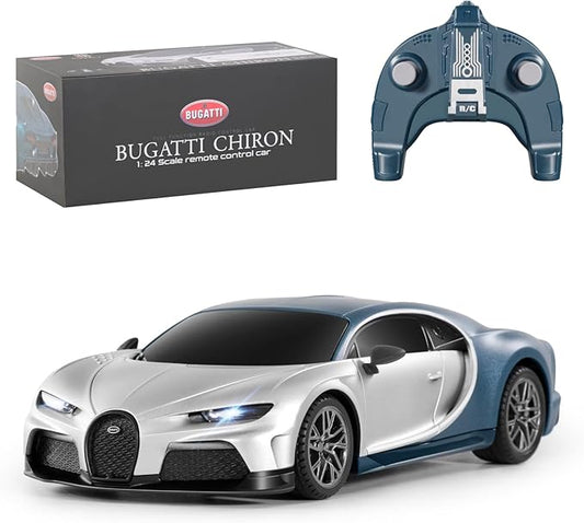 MIEBELY Remote Control Car - 1/24 Scale Fast Rc Race Car, Bugatti Chiron 3.7V 500 mAh Car Toys with Headlight, Racing Hobby Car Model Birthday Ideal Gifts for Adults Kids Boys Age 6 7 8 9 10 Year Old