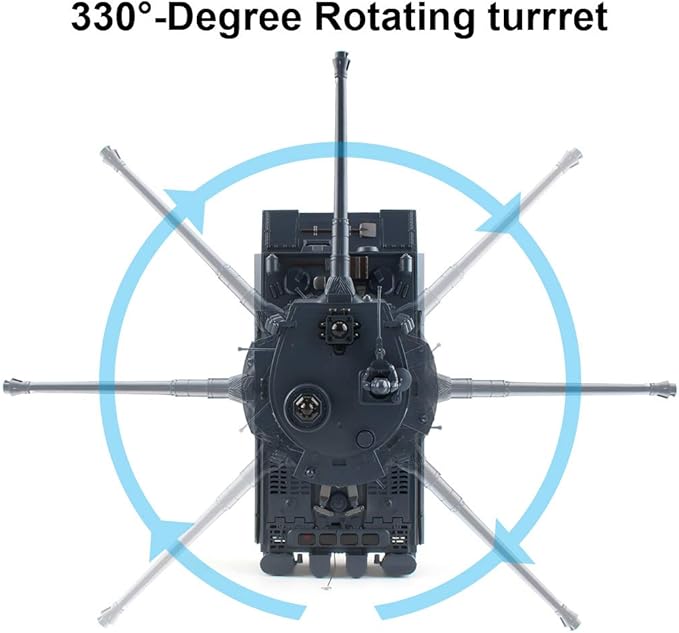 Rc Tanks,1:28 WW2 German Tiger Army Tank Toys for Boys,9 Channels Remote Control Vehicles with Sound and Light,RC Military Toys for Kids Boys Girls(Gray)