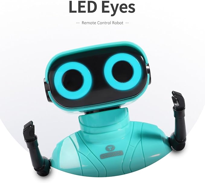 GILOBABY Robot Toys, Remote Control Robot Toy, RC Robots for Kids with LED Eyes, Flexible Head & Arms, Dance Moves and Music, Birthday Gifts for Boys Ages 3+ Years (Blue)