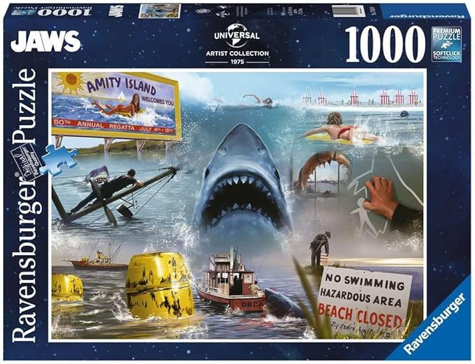 Ravensburger Universal Vault Collection Jaws 1000 Piece Jigsaw Puzzles for Adults and Kids Age 12 Years Up