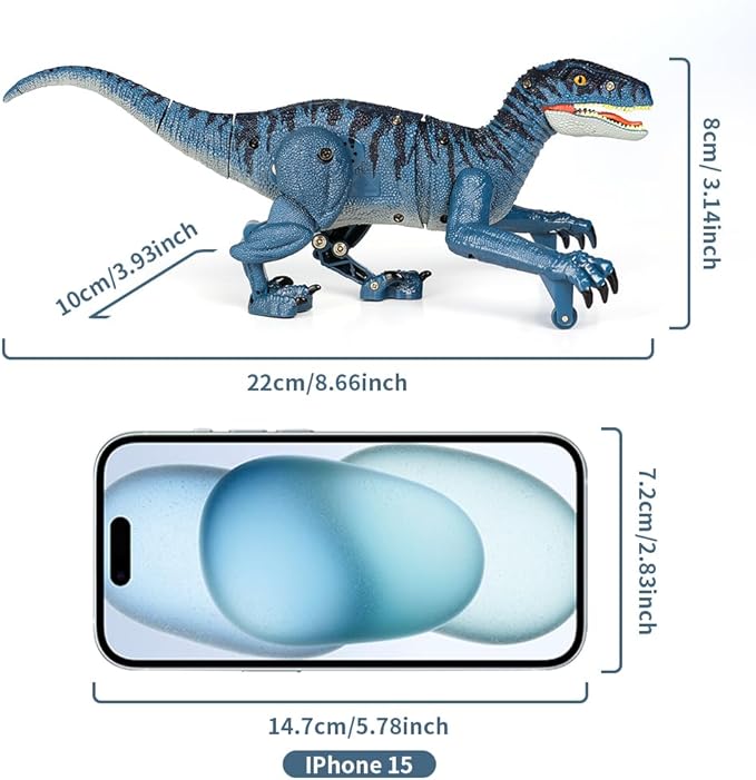 Hot Bee Dinosaur Toys for Kids 3-5-7, Remote Control Dinosaur Toys for 3 4 5 6 7 8 Year Old Boys, Electronic Walking Robot Dinosaur Toy with Light & Realistic Roaring Sound