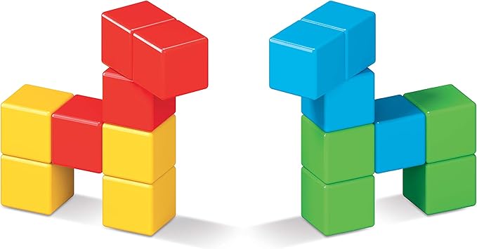 Geomag Magicube - 16 Cubes -Magnetic Construction for Children - Green Collection - 100% Recycled Plastic Educational Toys