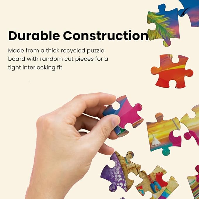 MasterPieces – Jigsaw Puzzle 12-Pack Bundle Set, Fun for Adults and Family, Folk Art Collection, (4) Round 100 Piece, (4) 300 Piece, (4) 500 Pieces