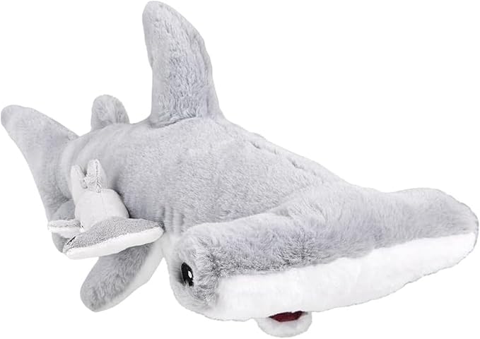 Mom and Baby Stuffed Animals for Boys & Girls, Safari Baby Shower Decorations, Nursery Decor, Zoo Animal for Toddlers, Quality Realistic Toy for Kids, Cute, Soft, Huggable, Squeezable (20" Hammerhead)