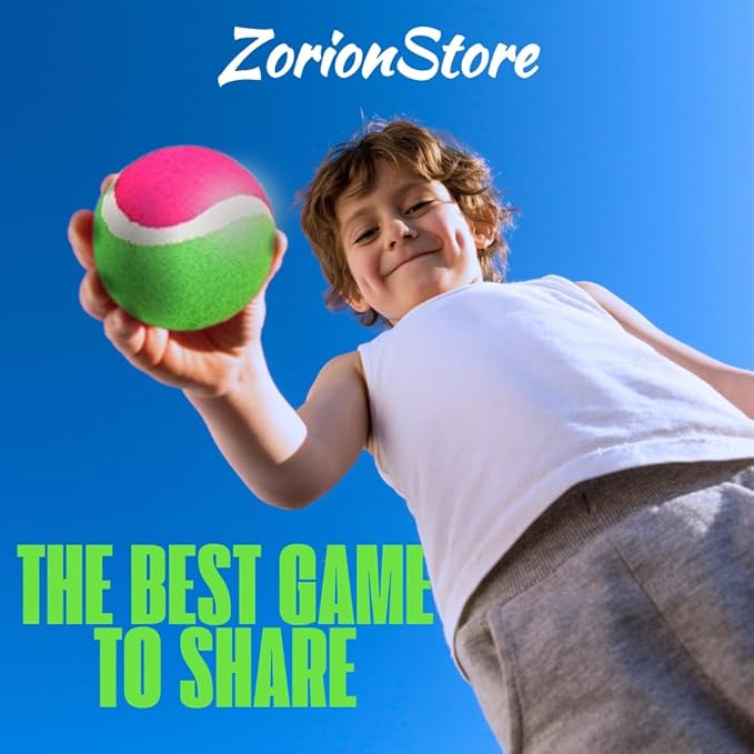 Toss and Catch Game, 4 Pieces, Ball Catcher Toy with Velcro Paddles | Catch and Throw Game with Velcro Paddles (Pink and Green)