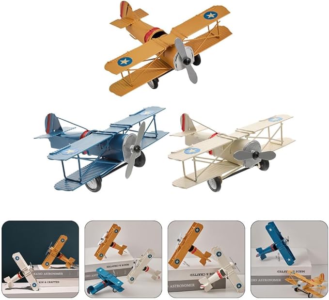 Garneck 12 pcs airplane model ornament airplane kids toy airplane party decorations metal airplane figurine metal aircraft models hand decor airplane adornment child iron mini pendant