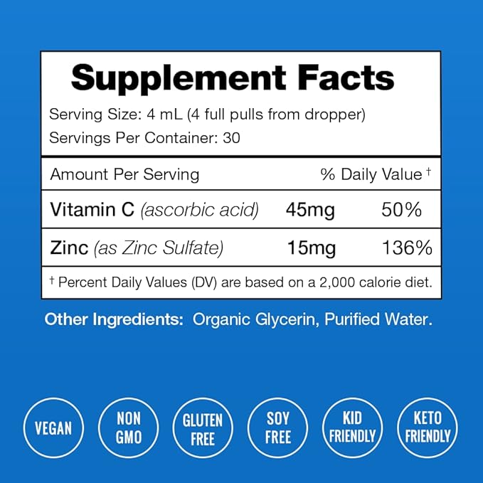 NutraChamps Black Elderberry Syrup and Organic Zinc Liquid Drops Bundle