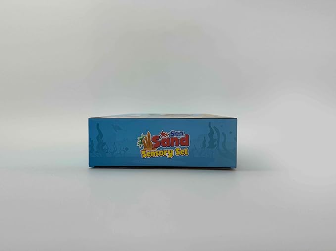 FRUSE Ocean Sensory Bin,Play Sand Art Kit with 2.2lbs Play Sand,12 Sea Animal Toys,Sand Molds,Role Play Beach Toy Sandbox Toys for Toddlers 3 4 5 6 7