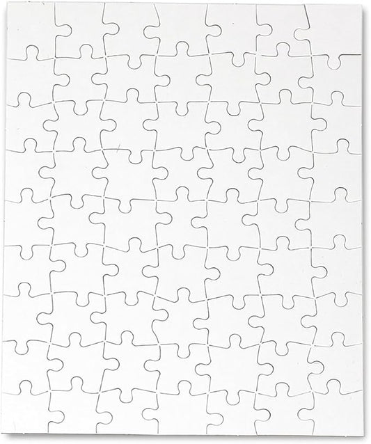 Hygloss Products 4 Blank Jigsaw Puzzles with Envelopes – 8.5 x 11 Inch, 63 Pieces Each – DYI Party invites, Perfect for Decorating, Kids' Activities, Arts & Crafts or Party Favors