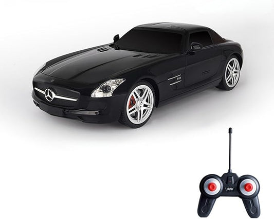 Vinie Remote Control Car for Boys, RC Cars Mercedes Benz SLS, 1:24 Scale Officially Licensed Kids Toys, Drift Car with Cool Led Lights, 4 5 6 7 8 9 10 11 12 Year Old Boy Birthday Gift (Black)