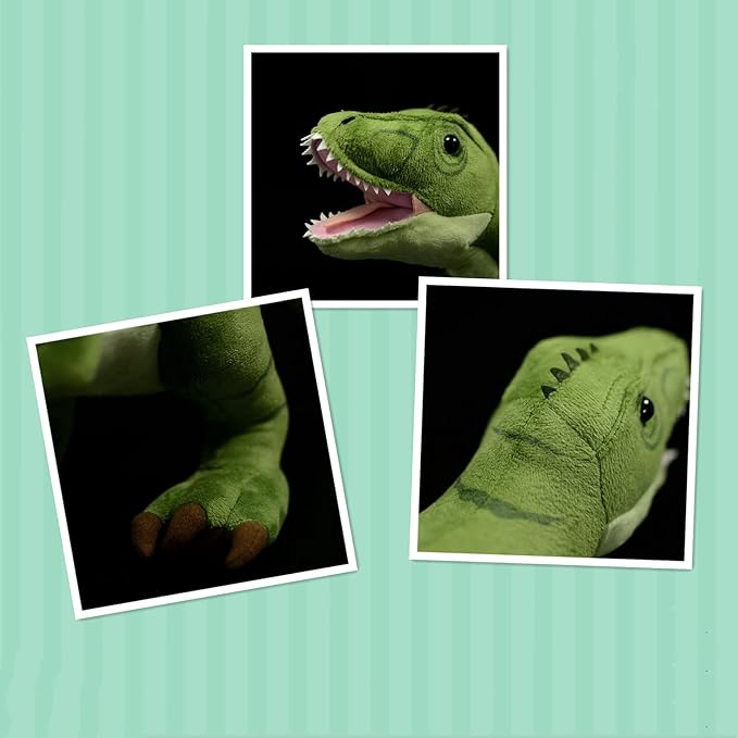 Tiny Heart Simulation Tyrannosaurus rex Plush Toy, 19 Inch Tyrannosaurus rex Dragon Stuffed Animals Realistic Doll Home Decor Collectibles Soft for Kids Boys