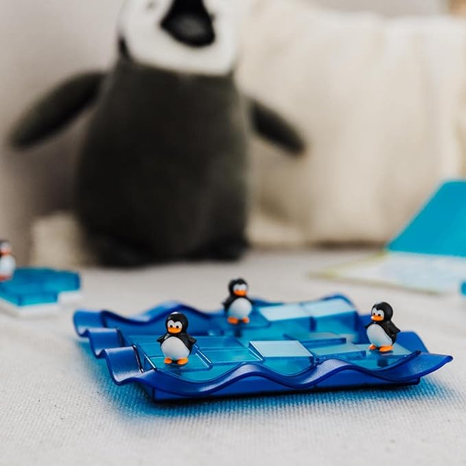 SmartGames Penguins on Ice - A Sliding Cognitive Skill-Building Puzzle Game for Ages 6 - Adult