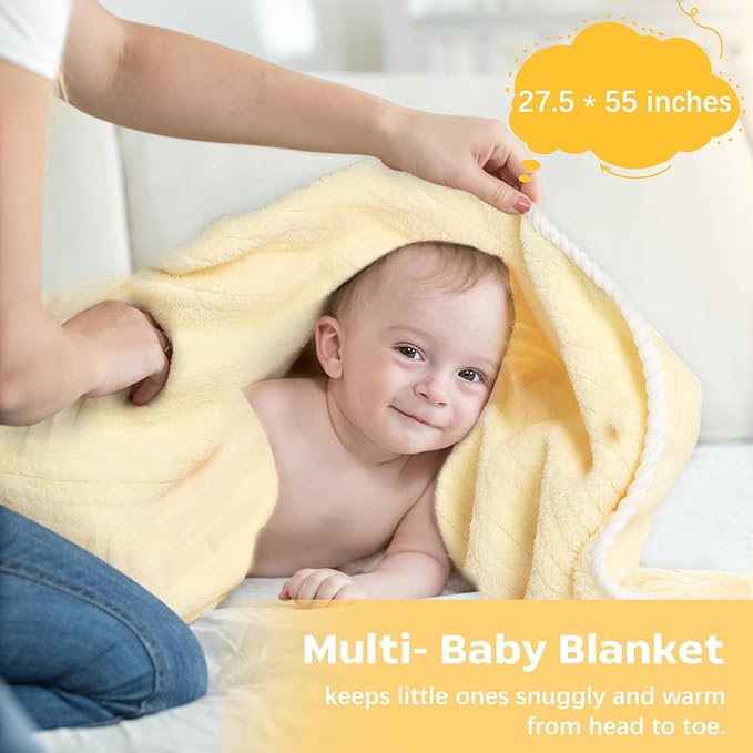 Baby Gift Set for Newborn, Bee Basket, High Contrast Baby Book Toys 0-6 Months Infant Rattle Socks Blanket Hat Onesie Baby Gifts Essentials for Girls Boys