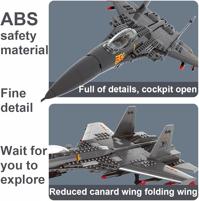 Carrier-Based Aircraft Military Fighter Air Force Building Block Set,WW2 Military Airplanes Model,Aircraft Plane Brick Building Set Toy Gifts for Kids and Adults,285PCS