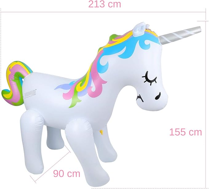Float Joy Sprinkler for Kids Unicorn Water Sprinklers Inflatable Toys for Outdoor Play Summer Yard Kids and Adults Party Decoration