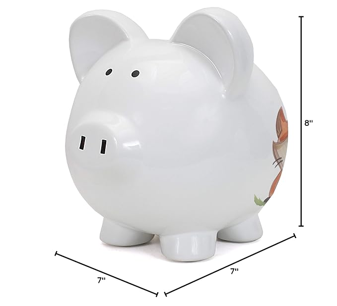 Child to Cherish Ceramic Piggy Bank for Boys, Woodlands