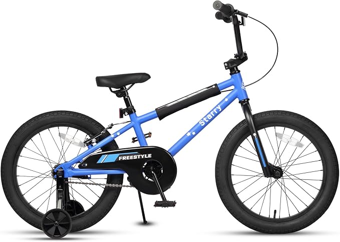 12 14 16 18 Inch Kids Bike BMX Style Bicycle with Training Wheels Coaster Brake for 1-10 Years Old Toddlers Boys Girls Multiple Colors