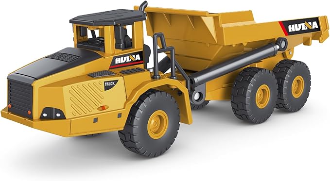 Dollox Die-cast Articulated Dump Truck - 1/50 Metal Construction Vehicle Model Toy Gift for Kids