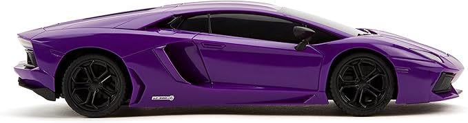 CMJ RC Cars Lamborghini LP700-4 Remote Control RC Car Officially Licensed 1:24 Scale Working Lights 2.4Ghz. Great Kids Play Toy Auto (Purple)