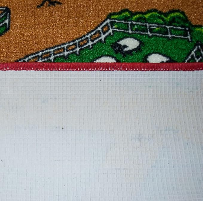 Kids Rug Farm 2 Area Rug 3' x 5' Non Slip Gel Backing