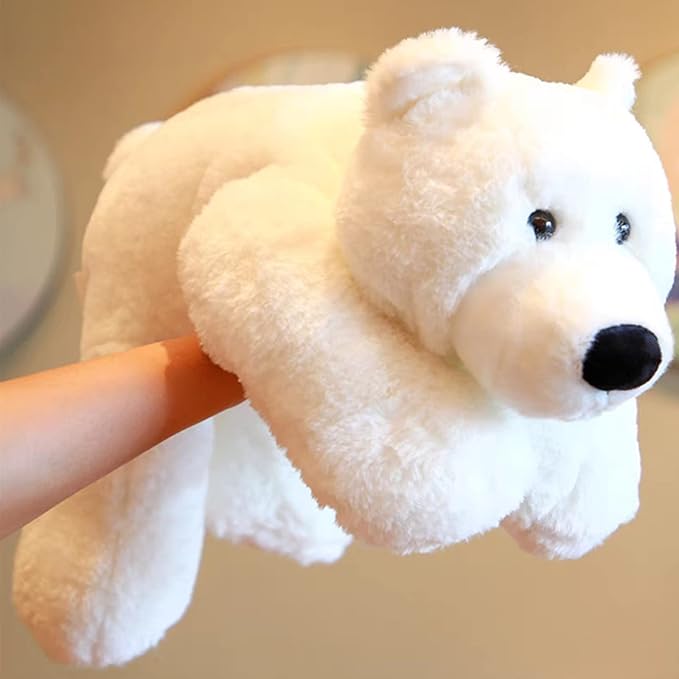 Weighted Stuffed Animals, 19.7in 3.3lbs Weighted Bear Stuffed Animal Toy Cute White Bear Plush Pillow for Adults Boys Girls