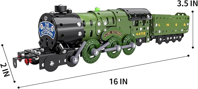 Lucky Doug STEM Building Projects Model Train Set Toys for Boys Kids 8 9 10 11 12 Years Old and Older - 340 PCS DIY Metal Building STEM Toys