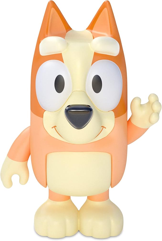 Bluey Family Figure 4-Pack – Includes Bluey, Bingo, Mum (Chilli) & Dad (Bandit), Poseable Collectible Toys for Kids, Durable Cake Toppers, for Toddlers & Fans, Ages 3+