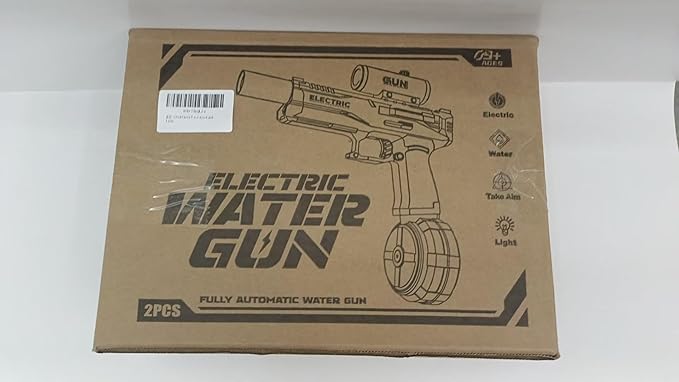 2 Pack Electric Water Guns,Water Soaker Blaster with Muzzle Light,Squirt Gun Range 23-32 FT,Outdoor Party Summer Water Shooting Game Toy with 4 Batteries,Ideal Watergun Gift for Kids & Youths.