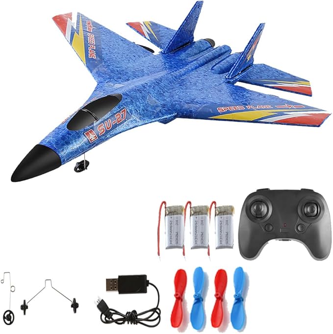 RC Plane,Remote Control Airplanes, Su-27 Ready to Fly Remote,2 Channel 2.4GHZ Remote Control Plane Aircraft,RC Airplane for Boys Girls Adults Beginners