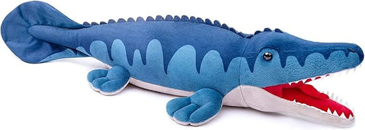 Tiny Heart Simulation Mosasaur Plush Toy, 17 Inch Mosasaur Dragon Stuffed Animals Realistic Doll Home Decor Collectibles Soft for Kids Boys