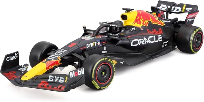 Maisto Tech R/C F1 Red Bull Racing RB18 (2023): 1:24 Scale Remote Control Car, Faithful Formula 1 Car, 2.4 GHz, Pistol Grip Control, 23 cm, Black (582356)