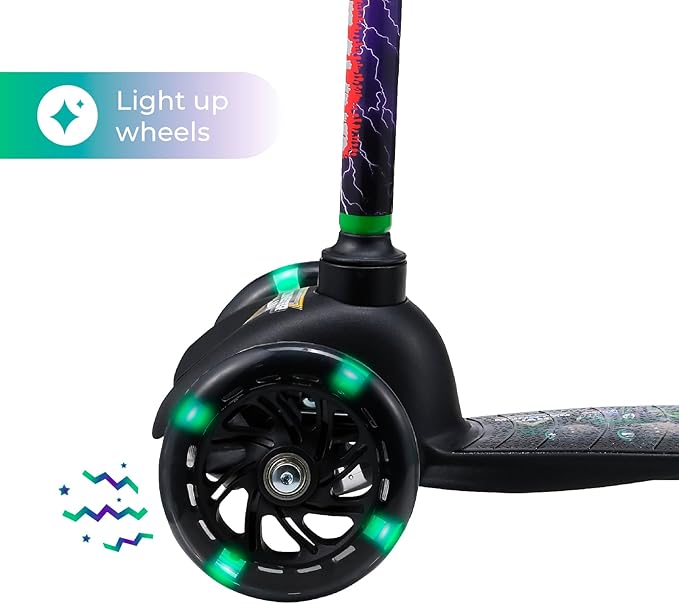 Scooter for Kids Ages 3-5 - Extra Wide Deck & Light Up Wheels, Self Balancing Kids Toys for Boys & Girls, Choose Your Favorite Character