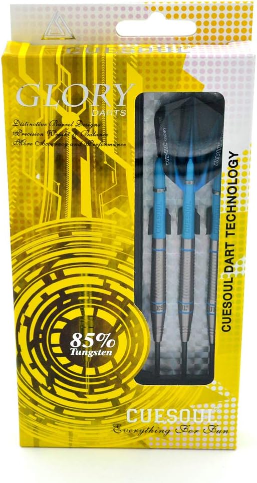 CUESOUL Professional Tungsten Steel Tip Dart Set 85% Tungsten 22g/24g/26g-Glory Series