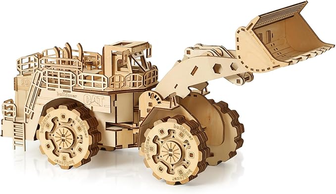 3D Wooden Puzzle for Adults, Mechanical Forklift Model, DIY Vehicle Model Building Kit Handicraft Wood Craft Hobbies Toy, Birthday for Hobbyist 14+ Family Women Men, 312 Pcs