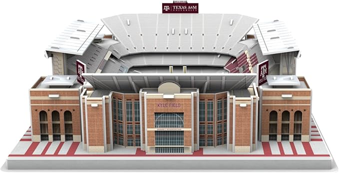 Pro Lion 3D Jigsaw Puzzle of Kyle Field Stadium Construction Building Kits - 178 Pieces| Texas A&M Aggies Football League Gifts for Boys, Adults, Men, Kids Aged 7+| Puzzles Games Kit for Creative Fan