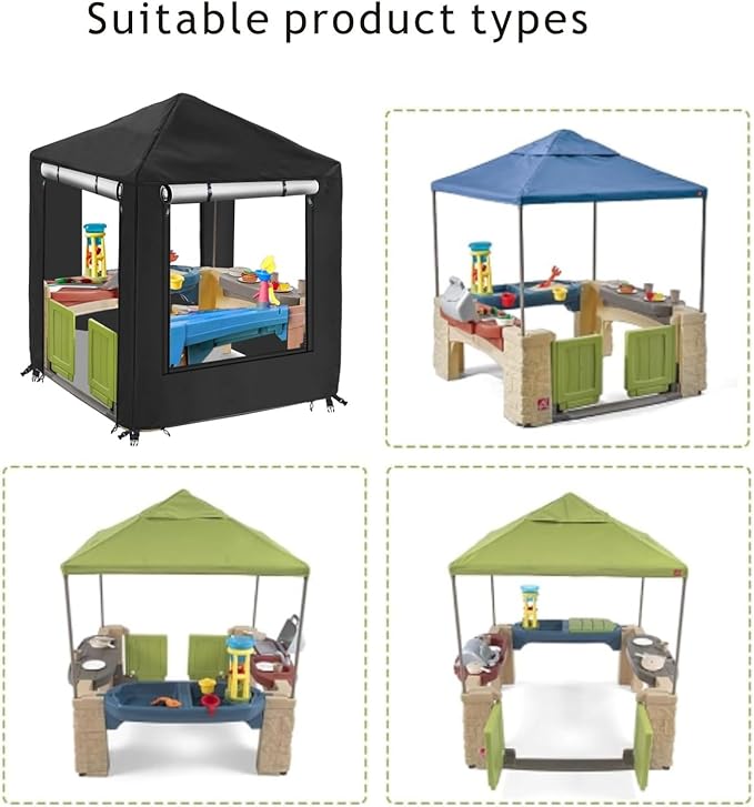 Playhouse Cover, kids Playhouse Cover for Outdoor Waterproof,Suitable for Step2 Kids Playhouses and Playhouses of The Same Size as Other Brands Kids Playhouses （ 49.5“ W x 49.5” D x 60.2” H）