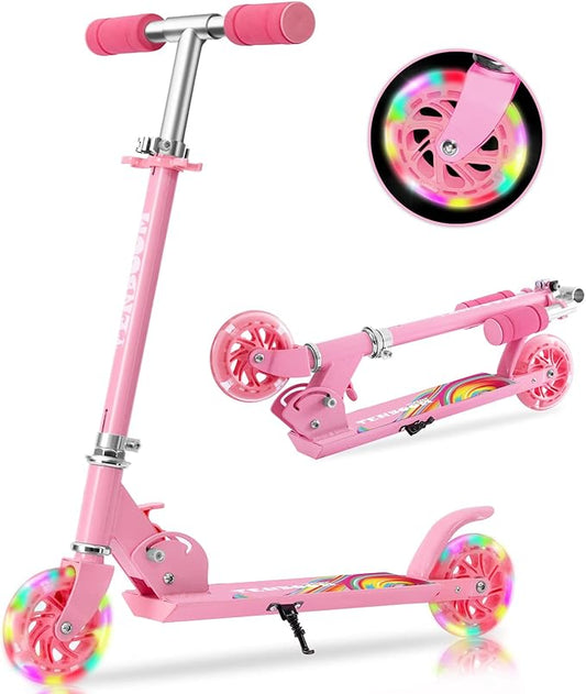 TENBOOM Scooter Toys for Kids Ages 6-12/3-5, Christmas Birthday Gifts for Girls Boys, Easy Folding Kids Scooter with 3 Levels Adjustable Handlebar