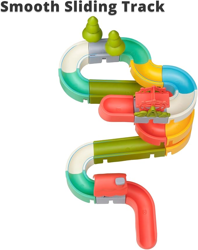 Duck Slide Toys, Bath Toys for Kids Ages 4-8, DIY Building Kit for Ages 5-7, Bathtub Time Birthday Gift for Toddler 3 + Year Old (51 PCS)