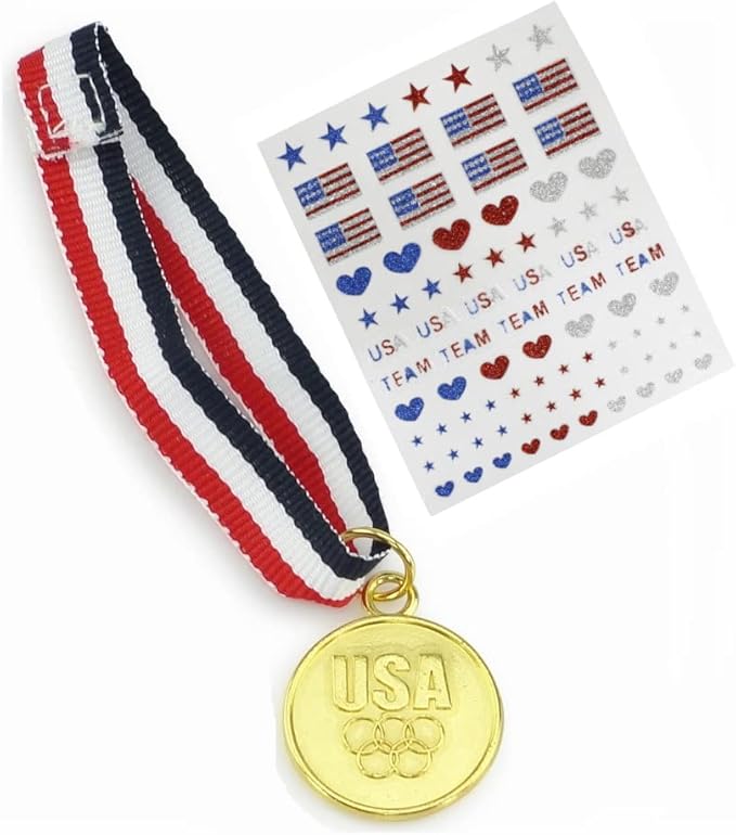 Emily Rose 18 Inch Doll Clothes 4-PC Gymnastics Sports Outfit & Accessories Set with Medal and Face Stickers - Gymnast Toy | Doll Not Included | USA Business | Compatible with 18" American Girl Dolls