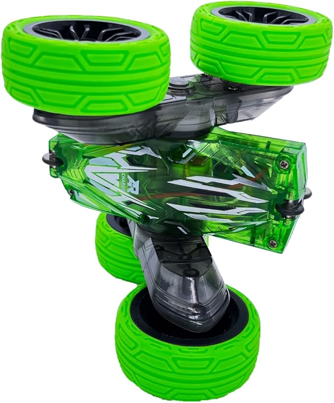 Threeking 1:43 Small Rc Stunt Car Remote Control Cars Toys 360-degree Tumbles Rotating Double-Sided Driving Car Toy Presents Gifts for Boys/Girls Ages 6+