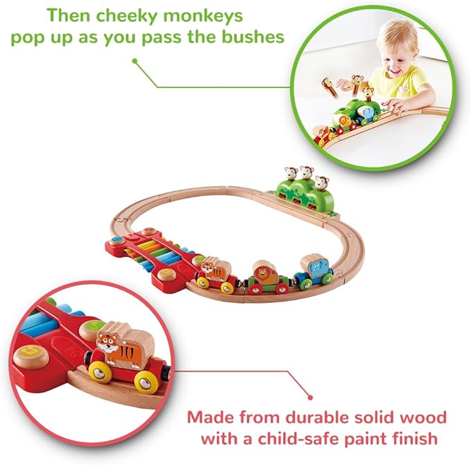 Hape Music and Monkeys Toddler Railway Train