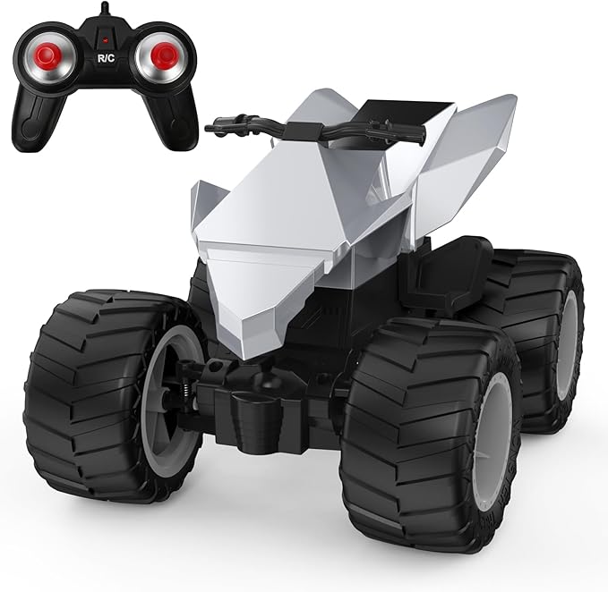 Remote Control Car for Kids, 1:14 RC Cybertruck Motorcycle,All-Terrain Rc Truck Motorbike for Boys and Girls Age 3+