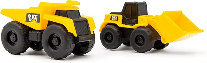 CAT Construction Toys Little Machines Ground Crew Playset with Insta-Dirt - Sensory Toys for Kids Ages 3 and Up - 15X Fast-Growing Dirt Compound & 2 Vehicles - Ideal Gift for Boys & Girls